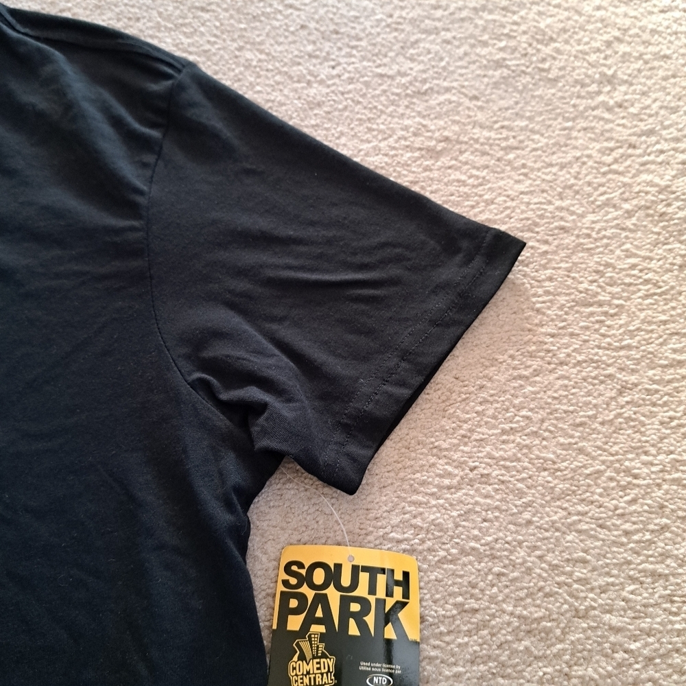 Southpark T-Shirt Men's Medium Black Holiday Christmas Tree NWT Short Sleeved - Picture 5 of 10